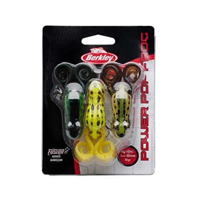 Image of Berkley Unisex Adult Frenzy Power Pop Frog Hard Bait, Assorted, 60 mm