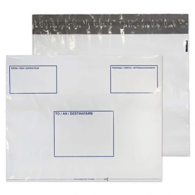 Image of Blake Purely Packaging C3+ 330 x 430 mm Polypost Polythene Mailing Bag Envelopes Peel &amp; Seal (PE74/W) White Pack of 100