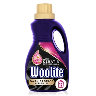 Image of Woolite Liquid Laundry Detergent, 750ml, Pack of 1, For Dark Fabrics &amp; Denim, Hand Machine Wash, Revives Colours Prevents Dulling, 12 Washes