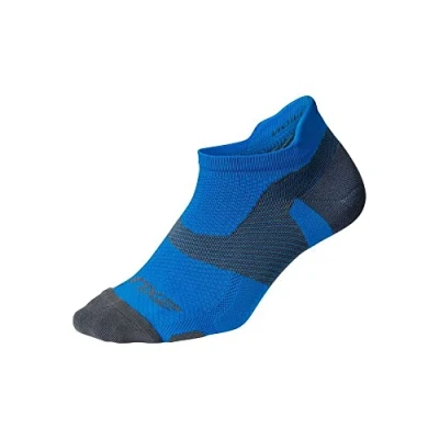 Image of 2XU Vectr LightCushion NoShow Sock, Vibrant Blue/Grey, M