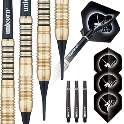 Image of Unicorn Soft Tip Darts Set Core Brass Barrels Style 2 18 g