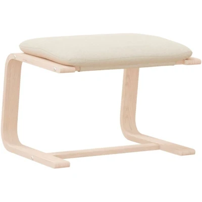 Image of vidaXL Footstool Cream 51x41x40 cm Fabric