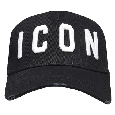 Image of DSquared Icon Cotton Canvas Cap Black One