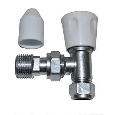 Image of Pack of 2 8mm x 1/2 Inch Angle Radiator Valve (Known as Angled / microbore valves Also Available in 8mm, 10mm and 15mm)