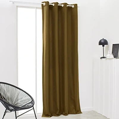 Image of TODAY Rideau Isolant 140/240 Polyester Essential Denim &#039;s Curtains, blinds in Blue