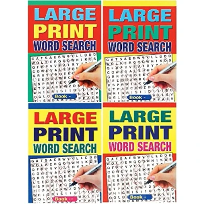 Image of WF Graham Set of 4 Large Print A5 Size 74 Page Word Search Puzzle Books