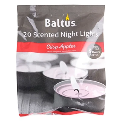 Image of Baltus 20 Festive Xmas Crisp Apples Scented Wax Night Lights Tealights Candles