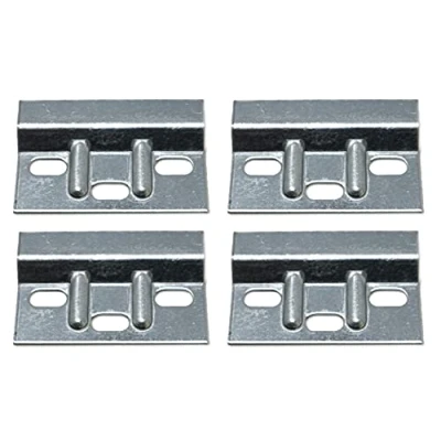 Image of fiXte Heavy Duty Kitchen Cabinet Hanging Brackets Hanger Plate for Wall Mounting Cupboards 63mm x 38mm 1.6mm (4 Pack)