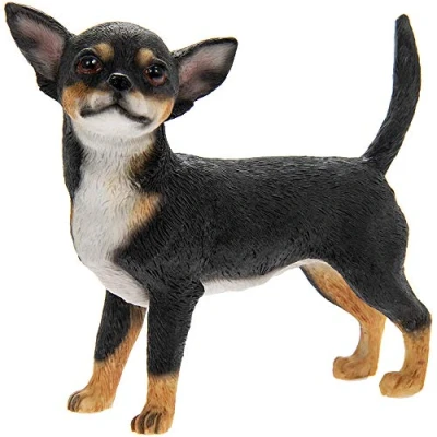 Image of lesser and pavey LP41668 Figure Standing Chihuahua 1 Piece 11x6x11 cm Accessory, Black/Tan, h11cm