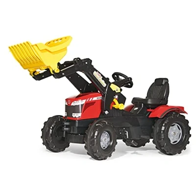 Image of Rolly Toys Massey Ferguson 8650 Tractor with Frontloader,Multicolor,142 x 53 81 centimeter