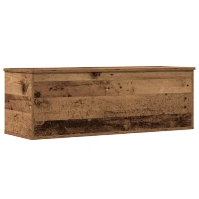Image of vidaXL Storage Box Old Wood, 102x35x35 cm, Made from Engineered Wood