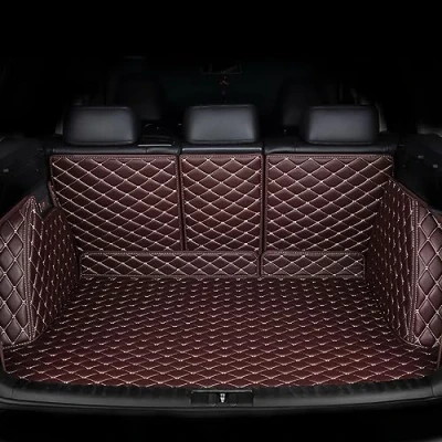 Image of Full Coverage Leather Boot Liner Mat for Hyundai Kona 2017 2021 2022 2023, Car Waterproof Interior Accessories,C