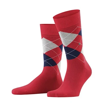 Image of Burlington KING Onesize Socks, Men&#039;s, Size: 7,5 11, Rot/blau/grau