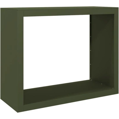 Image of vidaXL Firewood Rack Green 100x40x80 cm Steel