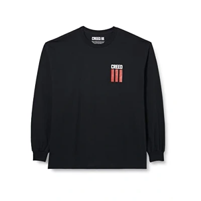 Image of Creed 3 Boxing Movie Long Sleeve T Shirt 2 Black, Size: XXL Officially Licensed Vintage Style, Hand Printed, Ethically Sourced