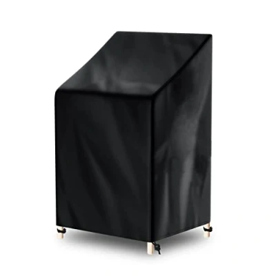 Image of AWNIC Garden Chair Covers, 420D Polyester Patio Stacking Cover for Outdoor Chairs Storage Waterproof Tear Resistant Oxford 65x75x120/85cm