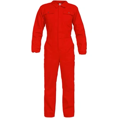 Image of BWOLF ANAX 100% Cotton Work Utility &amp; Safety Coveralls with Multifunctional Pockets and Zipper (2XL, Red)