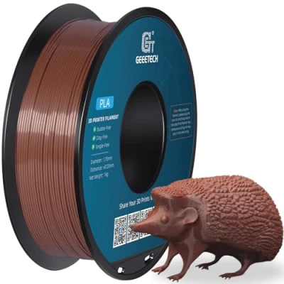 Image of PLA Filament 1.75mm, GEEETECH New 3D Printing for Printer and Pen, 1kg 1 Spool (Brown)