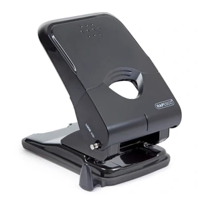 Image of Rapesco 1233 X5 50Ps Less Effort Heavy Duty Hole Punch, 50 Sheets Capacity, Black