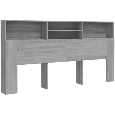 Image of vidaXL Headboard Cabinet Grey Sonoma 200x19x103.5 cm