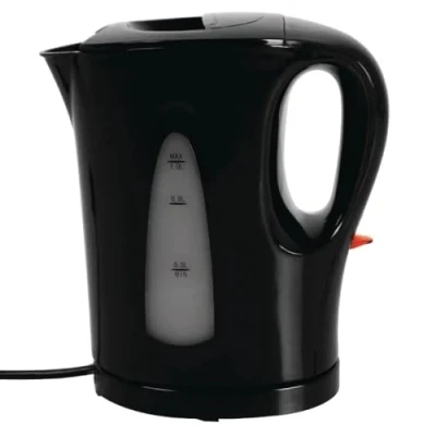 Image of Caterlite 1kW Hotel Room Cordless Electric Kettle 1 Litre, Black, Automatic Cut Off, Overheat Protection, Holiday Let Appliance, CJ886