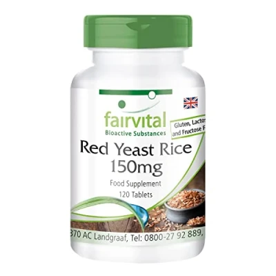 Image of Fairvital Red Yeast Rice Tablets 150mg Vegan 120 2,95mg Monacolin K