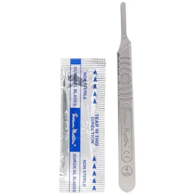 Image of Modelcraft PKN9220#4 Scalpel Handle &amp; 5#26 Blades Silver (6 Piece)