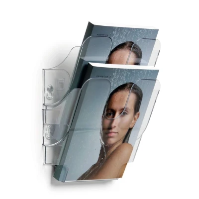 Image of Durable FlexiPlus 2 1709013400 Literature Holder with Compartments A5 Portrait Transparent