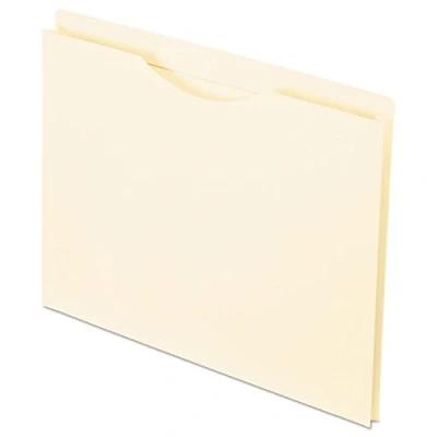 Image of Pendaflex Reinforced File Jackets, Letter Size, Manila, 1&quot; Expansion, Straight Cut Tabs with Thumb Cut, 50 per Box (22100EE)