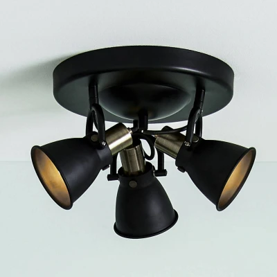 Image of Markslöjd Alton ceiling light in black, spots adjustable