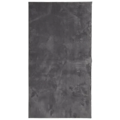 Image of vidaXL Rug HUARTE Short Pile Soft and Washable Anthracite 60x110 cm