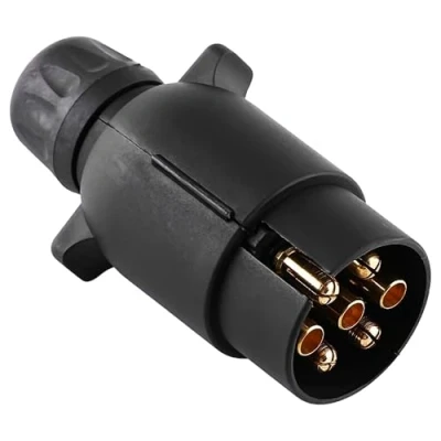Image of N Type 7 Pin Trailer Board 12V Plug Towbar Socket Wiring Connector Adapter, Waterproof, for Caravan Truck RV Towing, Connector, Auto Lamp Road Lights