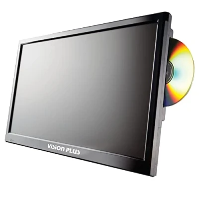 Image of Vision Plus Portable Digital LED TV with Built In DVD and HD DVB S2 Satellite Receiver Black, 18.5 Inch