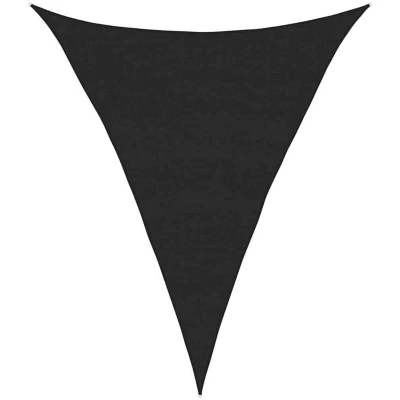 Image of vidaXL Sunshade Sail 160 g/m² Triangular Black 3x4x4 m HDPE