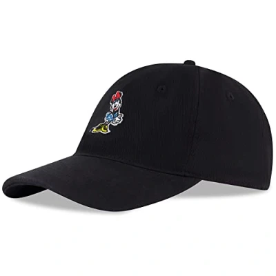 Image of Disney Women&#039;s Baseball Cap, Minnie Mouse Adjustable Hat for Adult, Black, L/XL