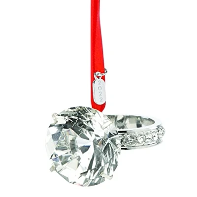 Image of Lenox 2022 Engagement Ring Ornament, Metallic, 0.26