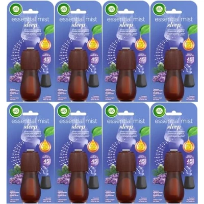 Image of Air Wick Essential Mist Refill, Sleep, Pack 8 x 20ml, Natural Oils, freshener