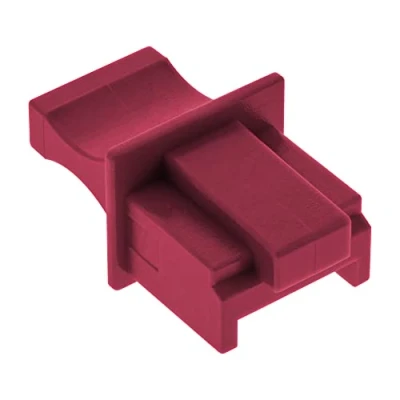 Image of InLine 59942 M Dust RJ45 Jack Plug (Pack of 10) Dark Red