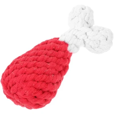 Image of Durable Cotton Rope Dog Toy with Knot Ball Teeth Cleaning, Tug &amp; Chew for Small to Medium Breeds