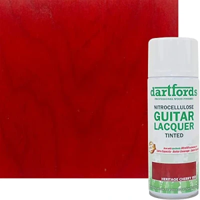 Image of dartfords Heritage Cherry Red Nitrocellulose Guitar Lacquer 400ml Aerosol