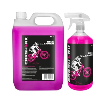 Image of CARSHARK Bike Cleaner 1 Litre Spray with 5 Refill, Suitable for All Types of Bikes