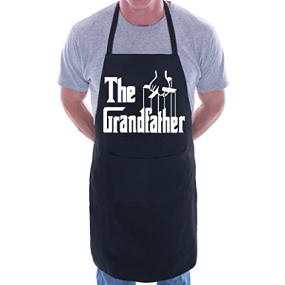 Image of Print4U The Grandfather BBQ Cooking Funny Novelty Apron Black