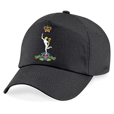Image of PSave Royal Signals Corps of Insignia Embroidered Baseball Cap British Army Military Embroidery (Black)