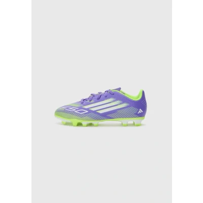 Image of adidas Performance F50 CLUB Unisex Moulded stud football boots for kids, Size: 4.5, Purple rush/white/lucid lemon shoes
