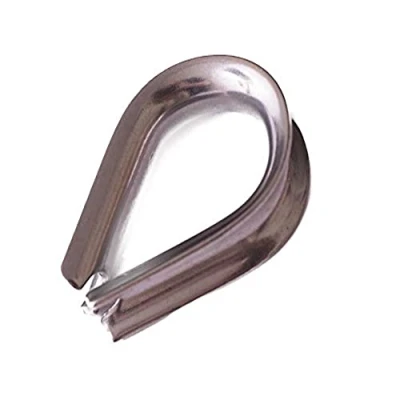 Image of Merriway BH04995 (2 Pcs) Wire Rope Thimbles, M5 (3/16 inch) A2 316 Marine Grade Stainless Steel Pack of 2 Pieces
