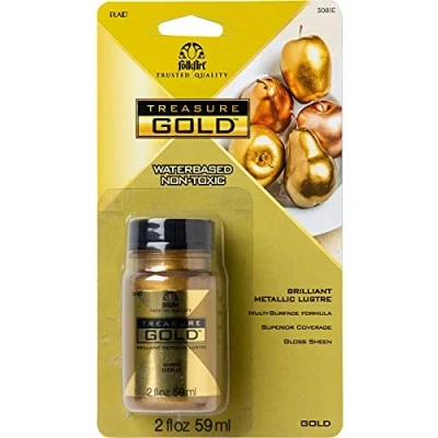 Image of PLAID ENTERPRISES, INC. Paint Treasure Gold, 59.1 ml (Pack of 1)