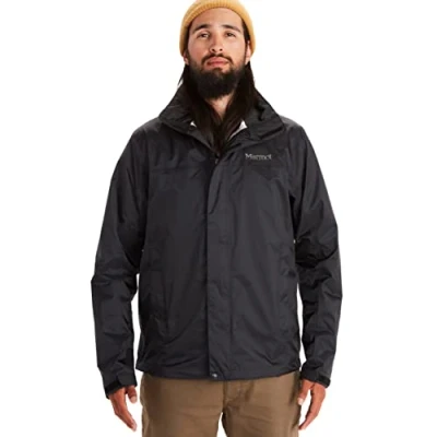 Image of Marmot Men PreCip Eco Jacket, Waterproof Lightweight Hooded Rain Windproof Raincoat, Breathable Windbreaker, Ideal for Running and Hiking