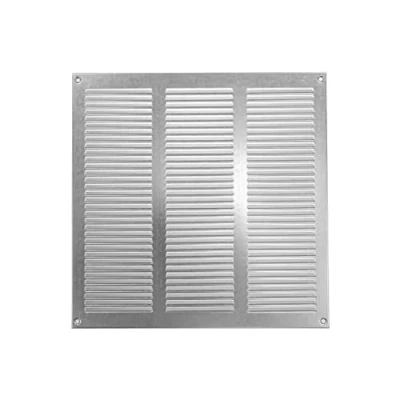 Image of 12&quot; x Inch / 300 mm Galvanized Air Vent Cover Steel Return Grilles for Ceiling and Sidewall HVAC with Insect Protection Screen (11.81 11.81 Inch, Galvanized)