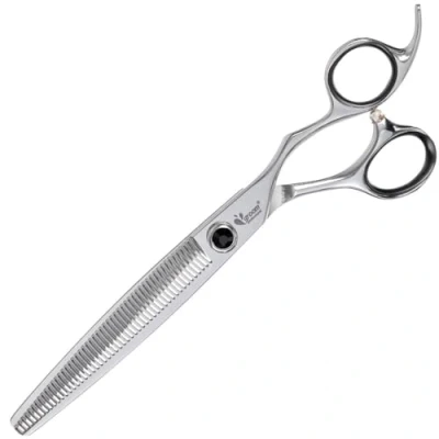 Image of GROOM Professional Artesan Thinning Dog Grooming Scissors Hair Ideal for The Groomer Smooth Cutting Japanese Convex Blades, 50 Tooth