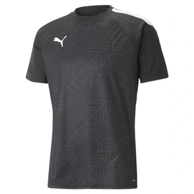 Image of Puma Men&#039;s Teamliga Graphic Jersey Football Shirt, Black shadow Gray, S UK